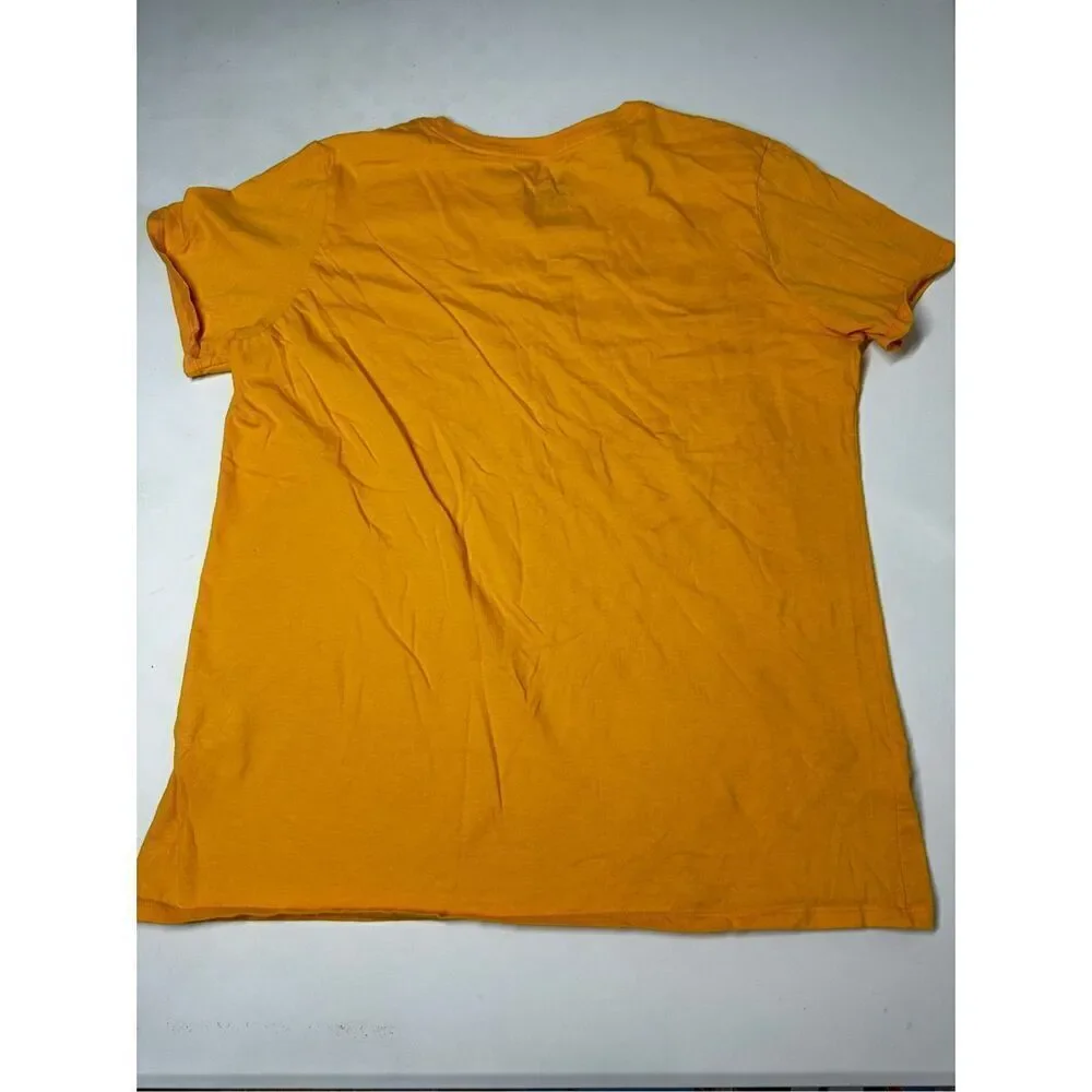 Nike Women’s Cotton Athletic Cut T-shirt Logo Yellow Size XL See Description